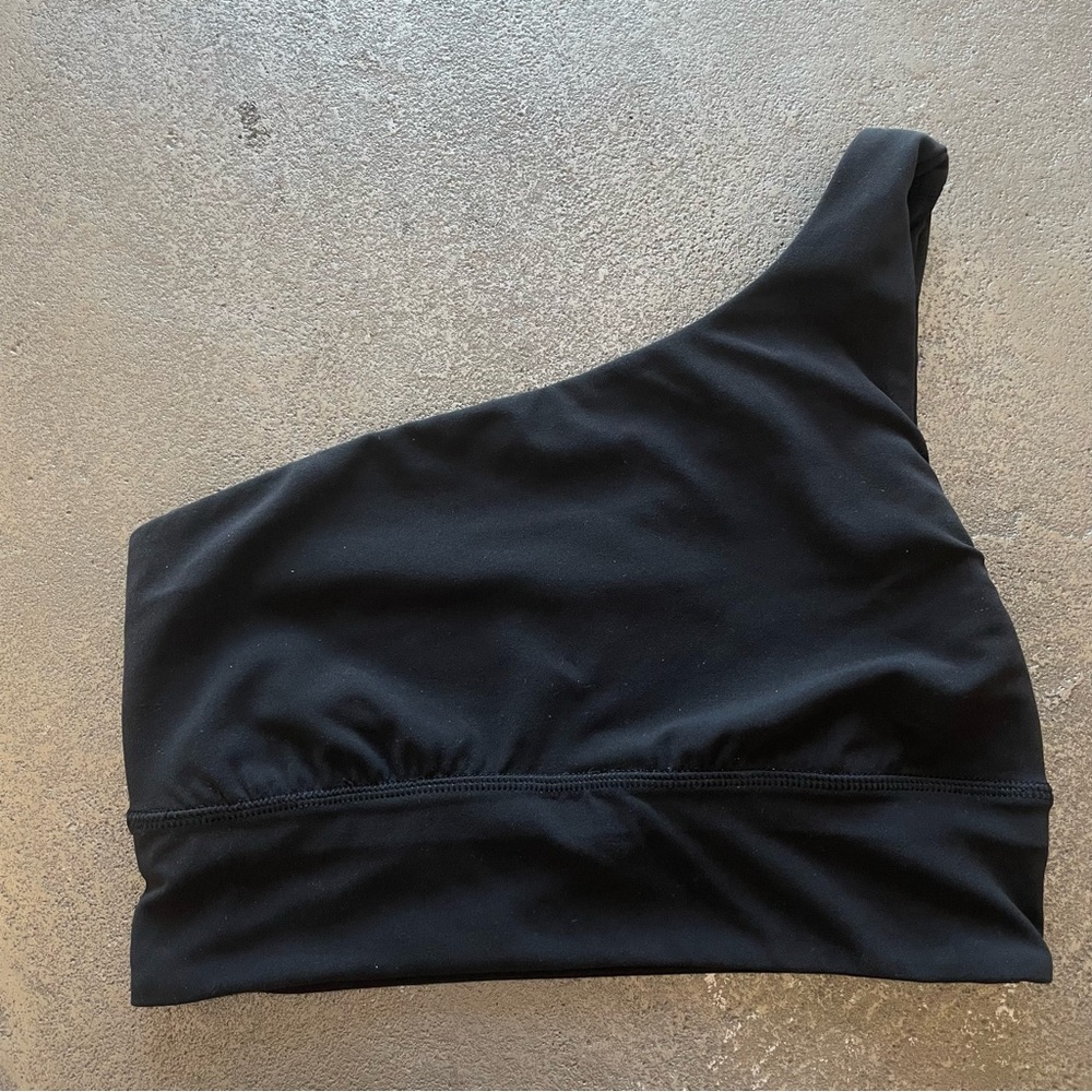 lululemon Black One-Shoulder Asymmetrical Bra Top - Picture 1 of 4
